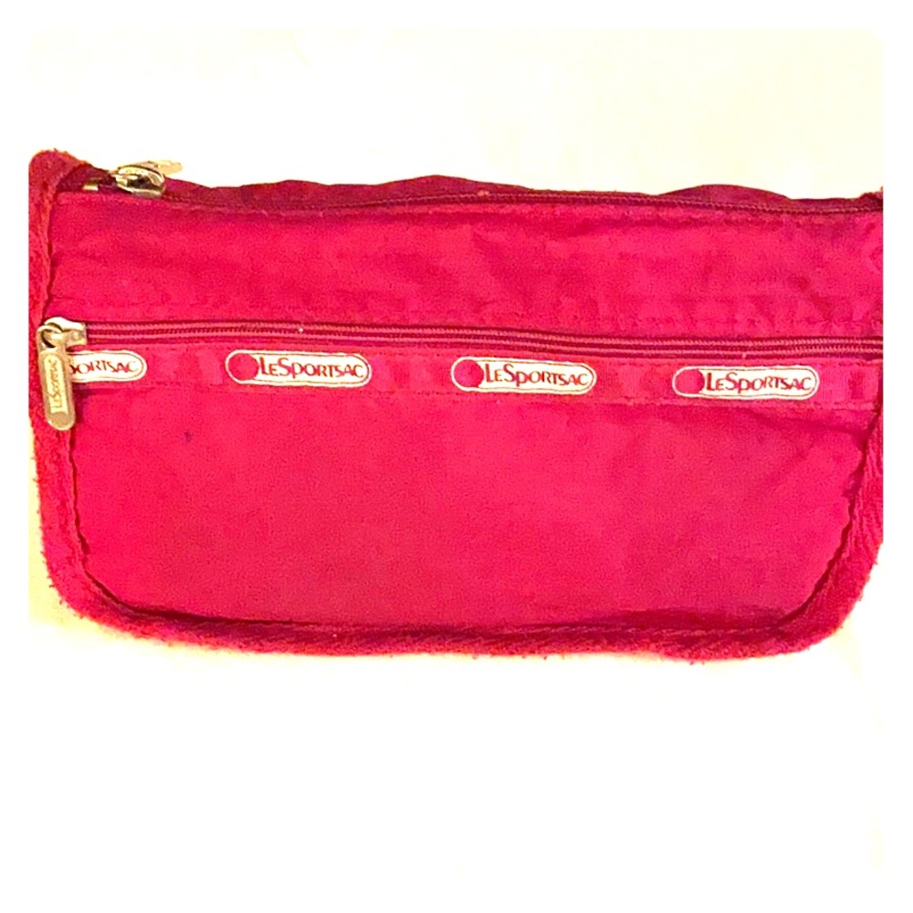 2-Zip LeSportsac Cosmetic Bag in Magenta
